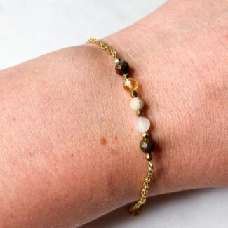 BYK Bransoletka na łańcuszku srebrne lub złote wykończenie