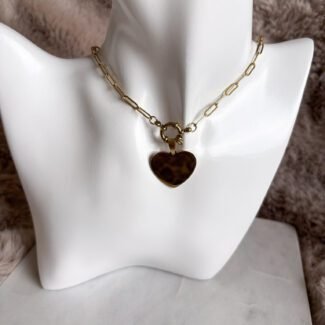 Zawieszka na łańcuszku ze stali szlachetnej serce