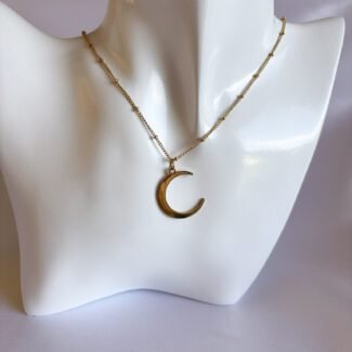 Zawieszka na łańcuszku ze stali szlachetnej księżyc