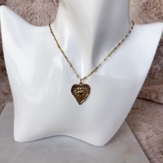 Naszyjnik stal szlachetna zawieszka z sercem
