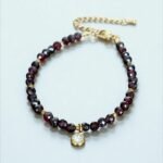 Bransoletka regulowana Granat i hematyt stal szlachetna 1 573394954 18052026953644296 4544041830067883558 n