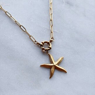 Łańcuszek stal szlachetna zawieszka rozgwiazda duża 40 cm