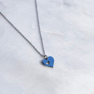 Łańcuszek stal szlachetna zawieszka serce małe