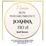 Elektroniczny bon podarunkowy na biżuterię 2 Elegancki bon podarunkowy na biżuterię handmade z kamieni marki Handmade by Blueberry.