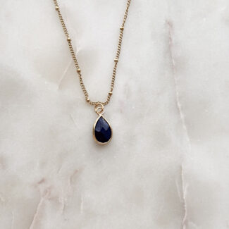 Łańcuszek z łezką z lapis lazuli