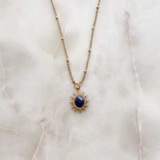 Łańcuszek z lapis lazuli w okuciu